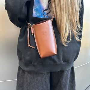 Loewe Tan Leather Crossbody Bag